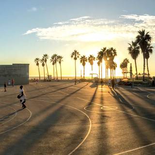 Basketball sunset wallpaper