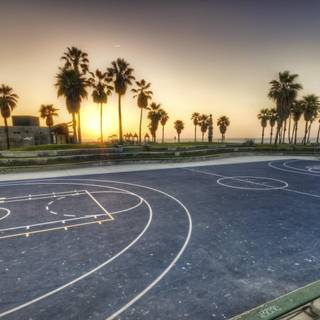 Basketball sunset wallpaper