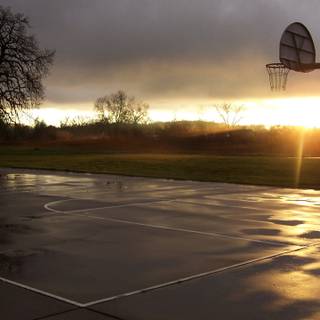 Basketball sunset wallpaper