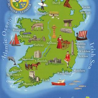 Ireland map wallpaper