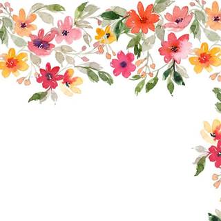 Floral watercolor wallpaper