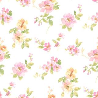 Floral watercolor wallpaper