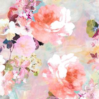 Floral watercolor wallpaper