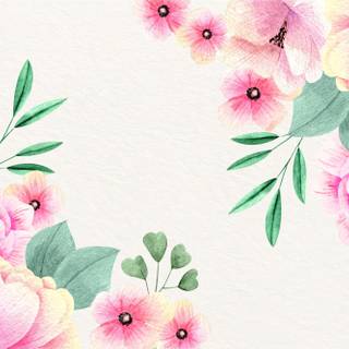 Floral watercolor wallpaper