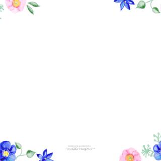 Floral watercolor wallpaper