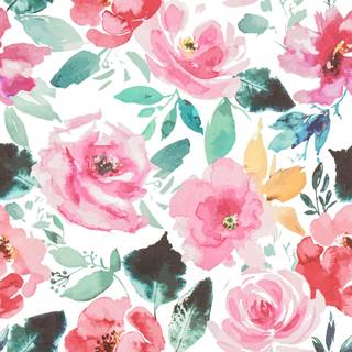 Floral watercolor wallpaper