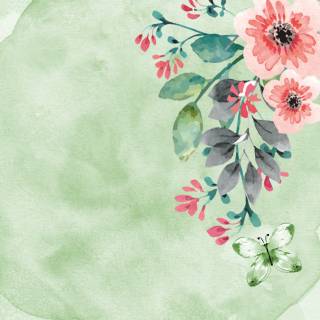 Floral watercolor wallpaper