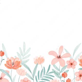 Floral watercolor wallpaper