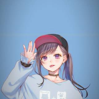 Cartoon girl cute wallpaper