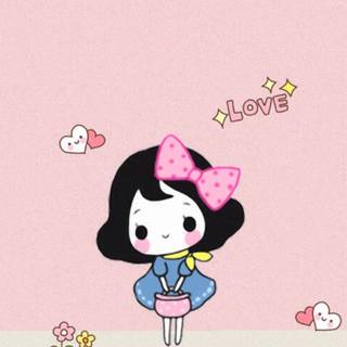 Cartoon girl cute wallpaper