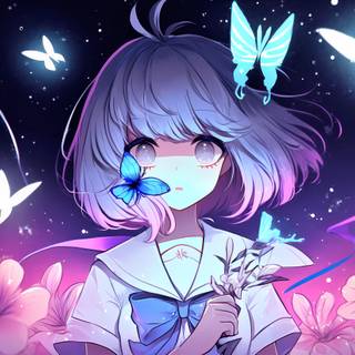 Cartoon girl cute wallpaper