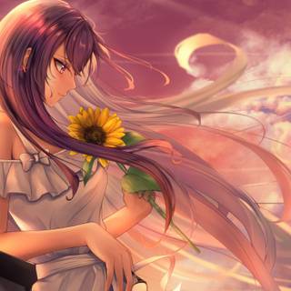 Cartoon girl cute wallpaper