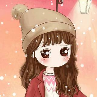 Cartoon girl cute wallpaper