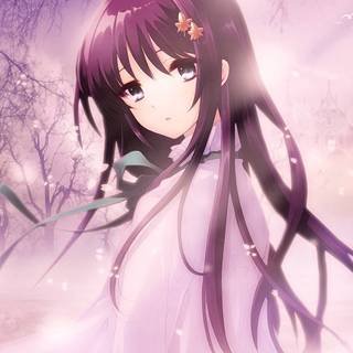 Anime girl pink cute wallpaper