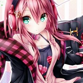 Anime girl pink cute wallpaper