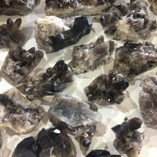 Smoky quartz crystal wallpaper