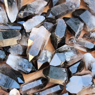 Smoky quartz crystal wallpaper
