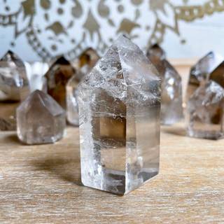 Smoky quartz crystal wallpaper