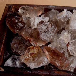 Smoky quartz crystal wallpaper
