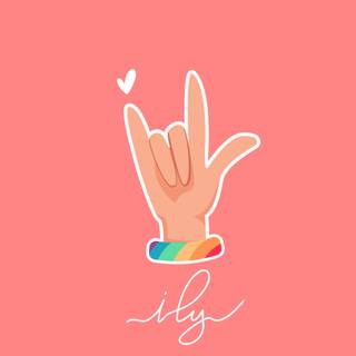 Valentines sign language wallpaper