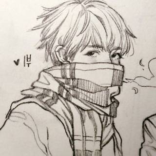 Anime art pencil wallpaper