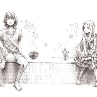 Anime art pencil wallpaper