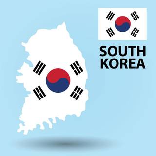 South Korea map wallpaper