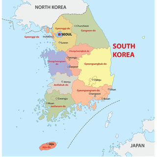 South Korea map wallpaper