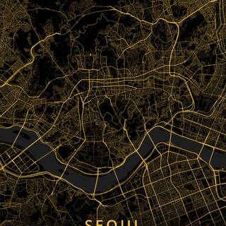 South Korea map wallpaper