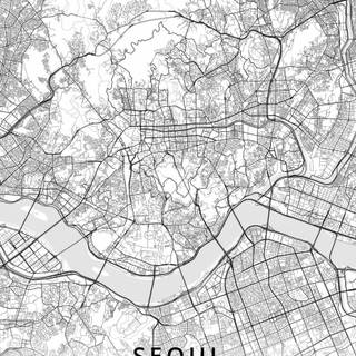 South Korea map wallpaper