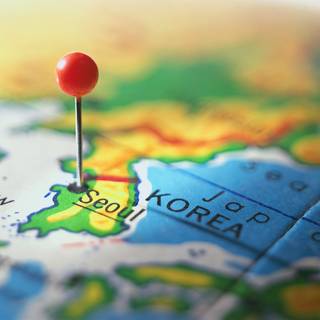 South Korea map wallpaper