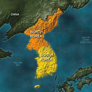 South Korea map wallpaper