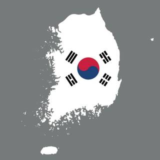 South Korea map wallpaper