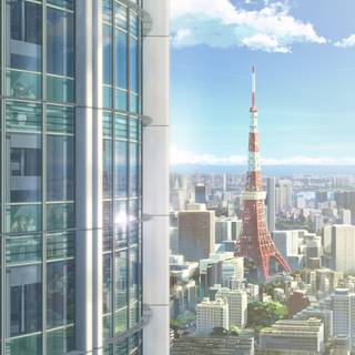 Anime 4k Tokyo Tower wallpaper