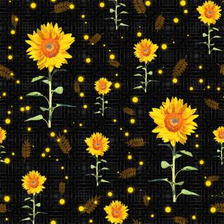 Black sunflower wallpaper