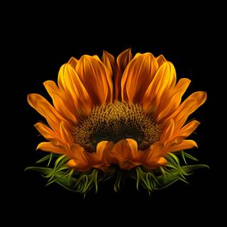 Black sunflower wallpaper