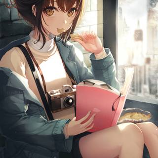 Brown anime Full HD wallpaper