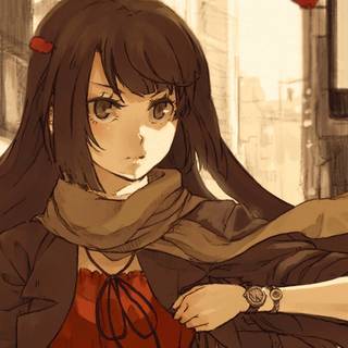 Brown anime Full HD wallpaper