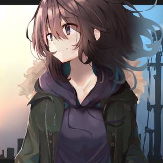 Brown anime Full HD wallpaper