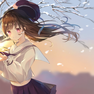 Brown anime Full HD wallpaper