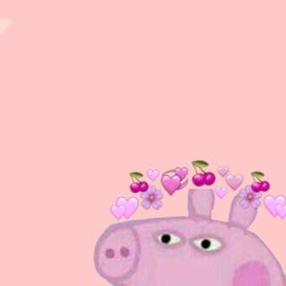 Preppy Peppa Pig wallpaper