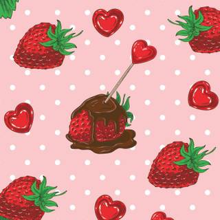 Strawberry Valentines wallpaper