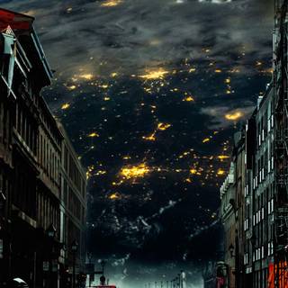 4k space city mobile wallpaper