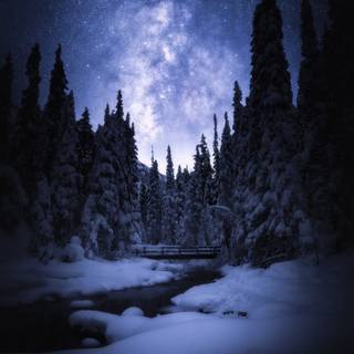 4k winter sky wallpaper