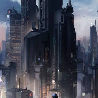 4k space city mobile wallpaper