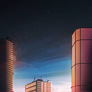 4k space city mobile wallpaper