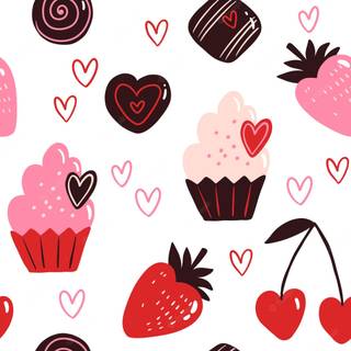 Strawberry Valentines wallpaper