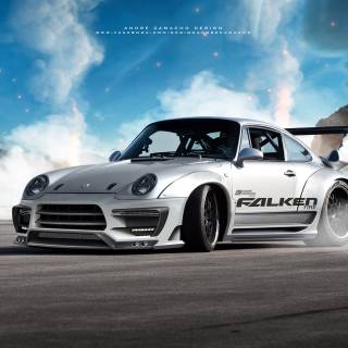 Porsche 993 widebody wallpaper