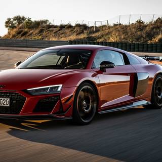 Black Audi R8 2023 wallpaper