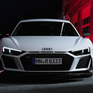 Black Audi R8 2023 wallpaper